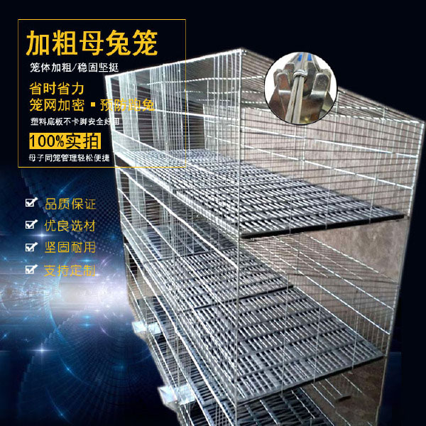 厂家批发12位24位商品兔笼镀锌加粗防生锈兔子笼9位铁丝笼